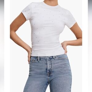 Crystal Baby Tee White S